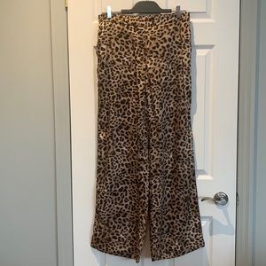 Zara leopard satin pants